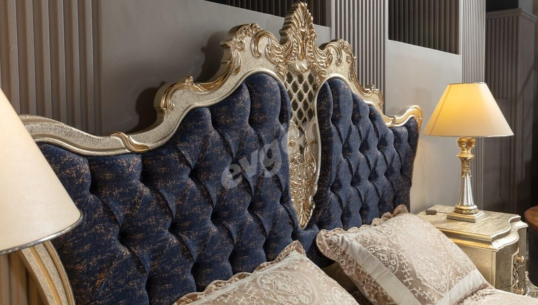 Beyzade Avangarde Luxury Bedroom Set - Designer MDF with Carved Details