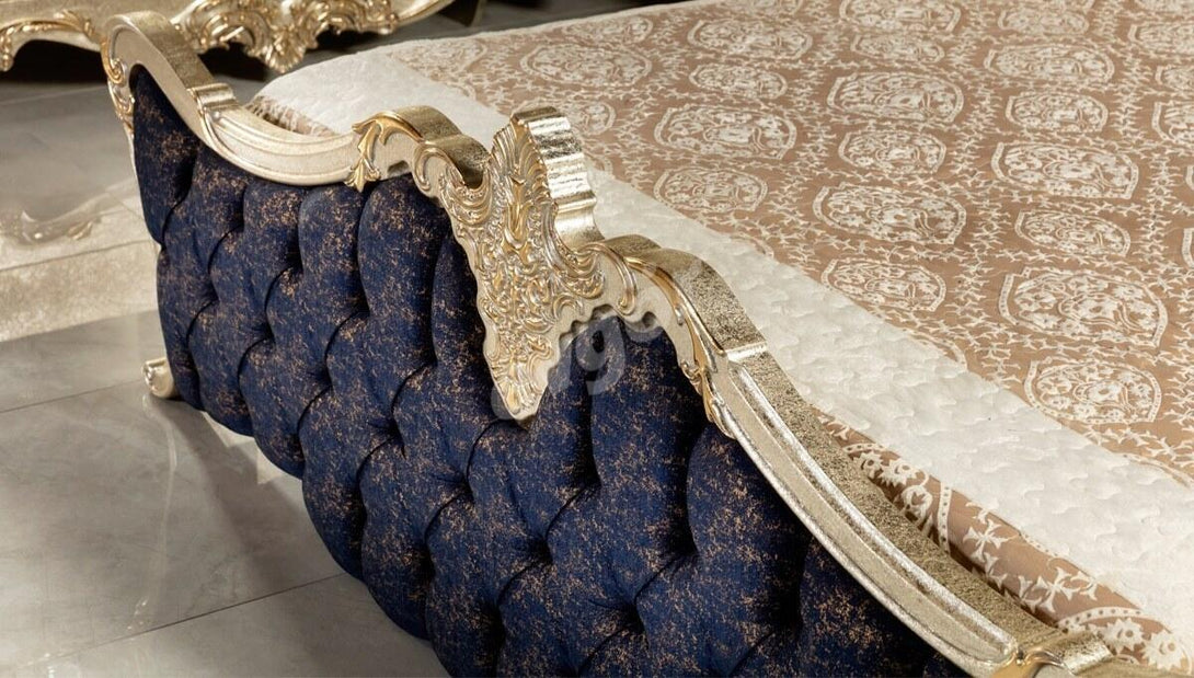 Beyzade Avangarde Luxury Bedroom Set - Designer MDF with Carved Details