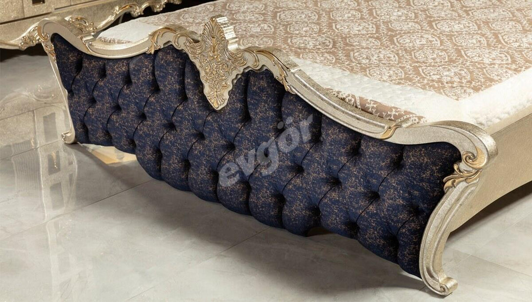 Beyzade Avangarde Luxury Bedroom Set - Designer MDF with Carved Details
