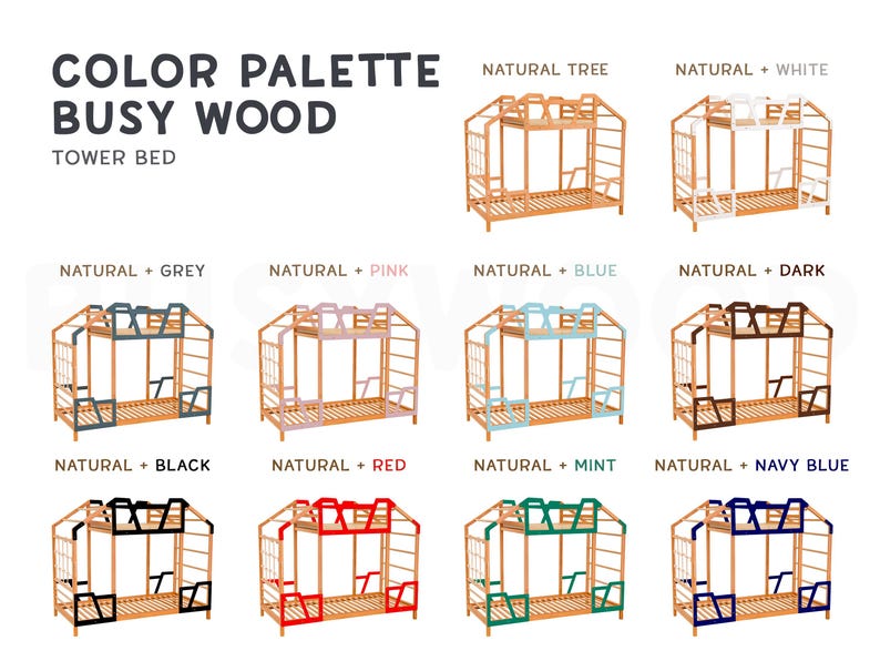 Montessori Toddler Tower Bed with Climbing Frame - Twin Size, Natural Wood for Indoor Play & Safe Sleep