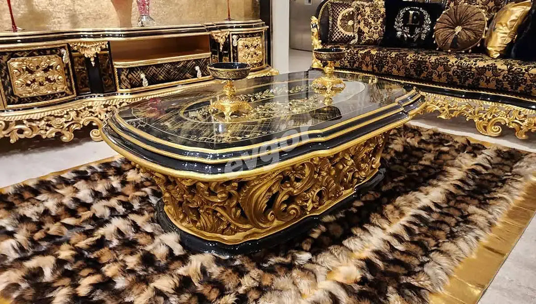 Kamelya Siyah Klasik Koltuk Takımı