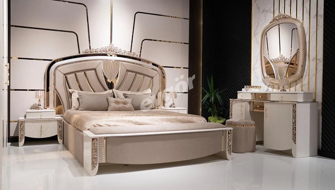 Kremlin Avangarde Luxurious Bedroom Set - Elegant Varaklı Design
