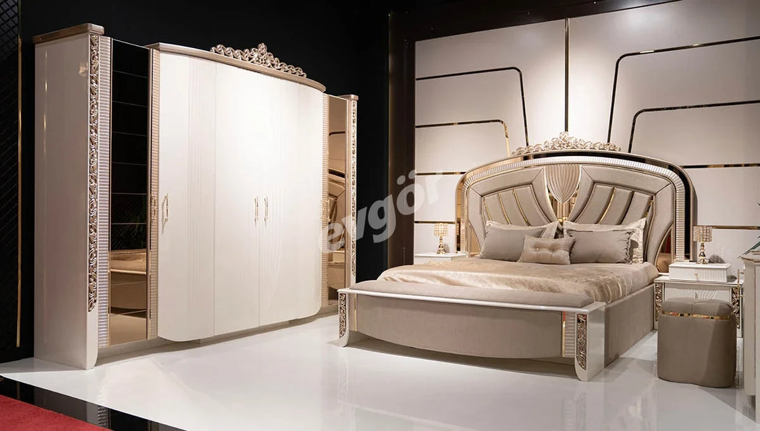 Kremlin Avangarde Luxurious Bedroom Set - Elegant Varaklı Design