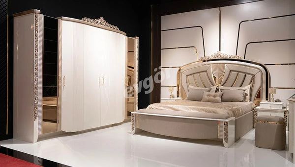 Kremlin Avangarde Luxurious Bedroom Set - Elegant Varaklı Design
