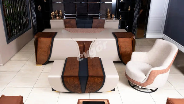 Menor Lüks Makam Odası Takımı: Lüks Yönetici Ofis Mobilyaları