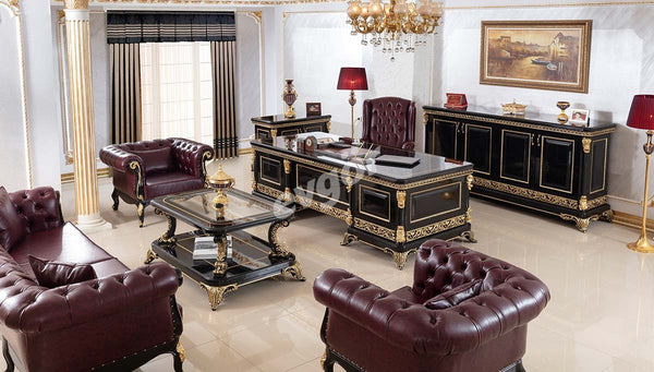 Porenza Klasik Makam Odası - Şık ve Kaliteli Yönetici Koltuk Takımı