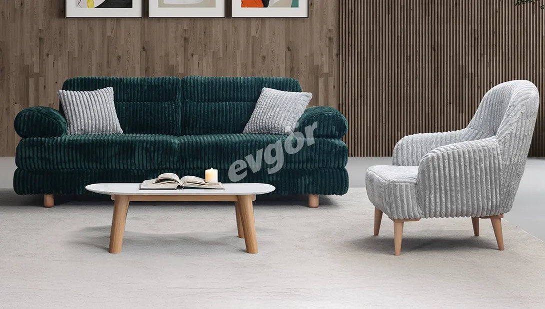 Safir Yeşil Modern Koltuk Takımı