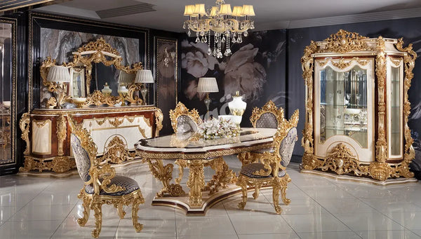 Sultan Krem Klasik Yemek Odası