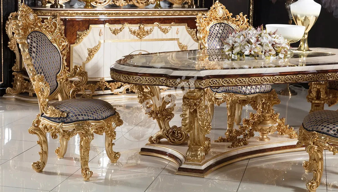 Sultan Krem Klasik Yemek Odası